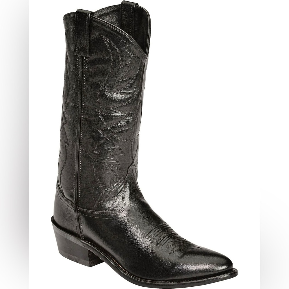 Sheplers Black Leather Cowboy Boots Oil Resistant 120 Plus  size 11D made in USA